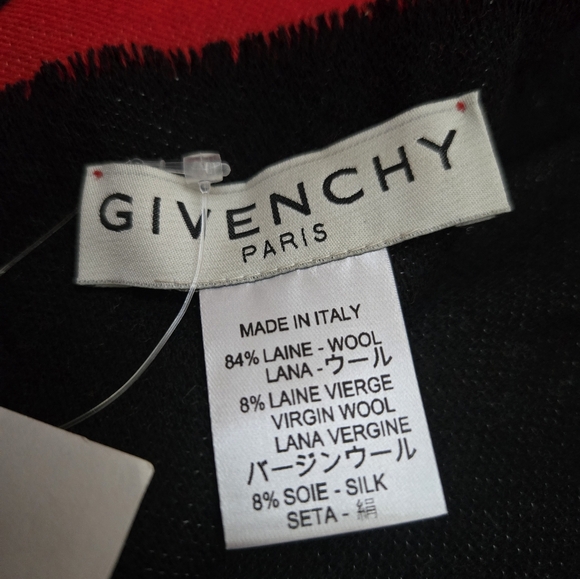 Givency red & black reversible scarf - Picture 2 of 6